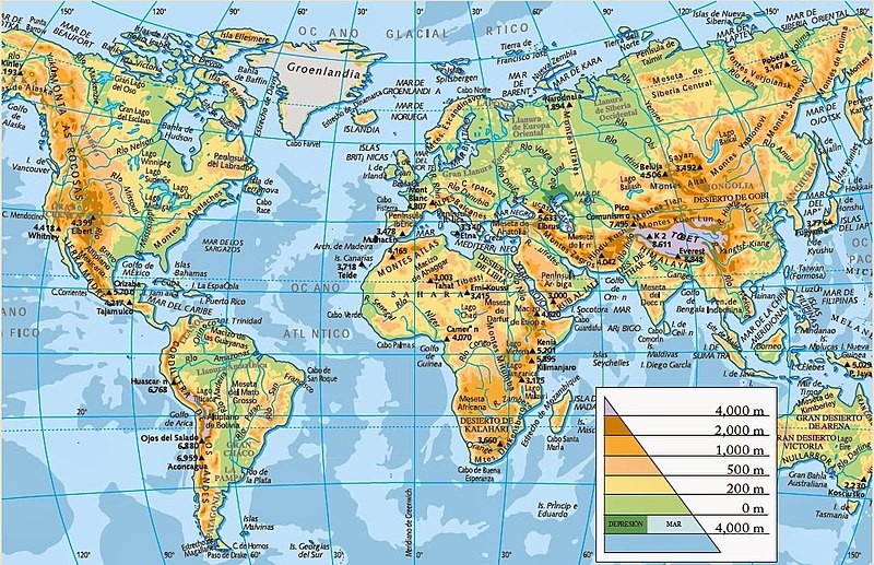 Mapamundis terrestre