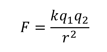 Formula de la ley de coulomb